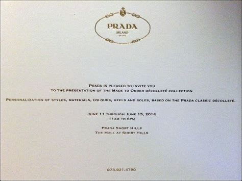 prada invitation|Prada Invites .